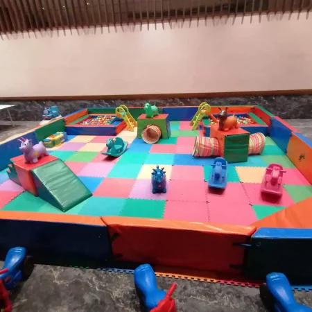 Set de bebés con corral y doble alberca de pelotas en renta