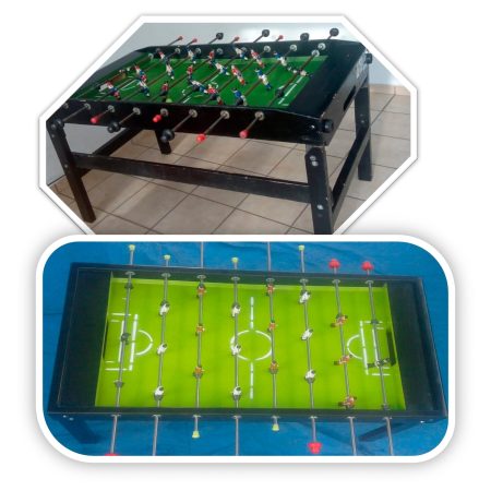 Mesa de futbolito infantil para juegos en familia.