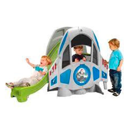 Juego infantil inspirado en la nave de Buzz Lightyear.